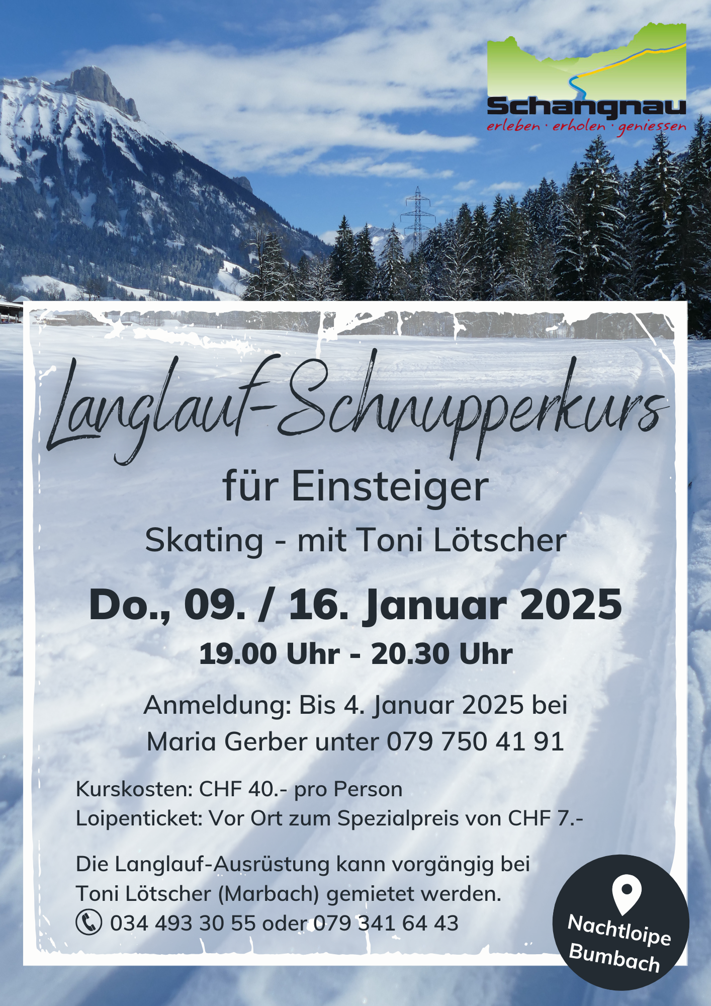 Langlauf Kurs 2025